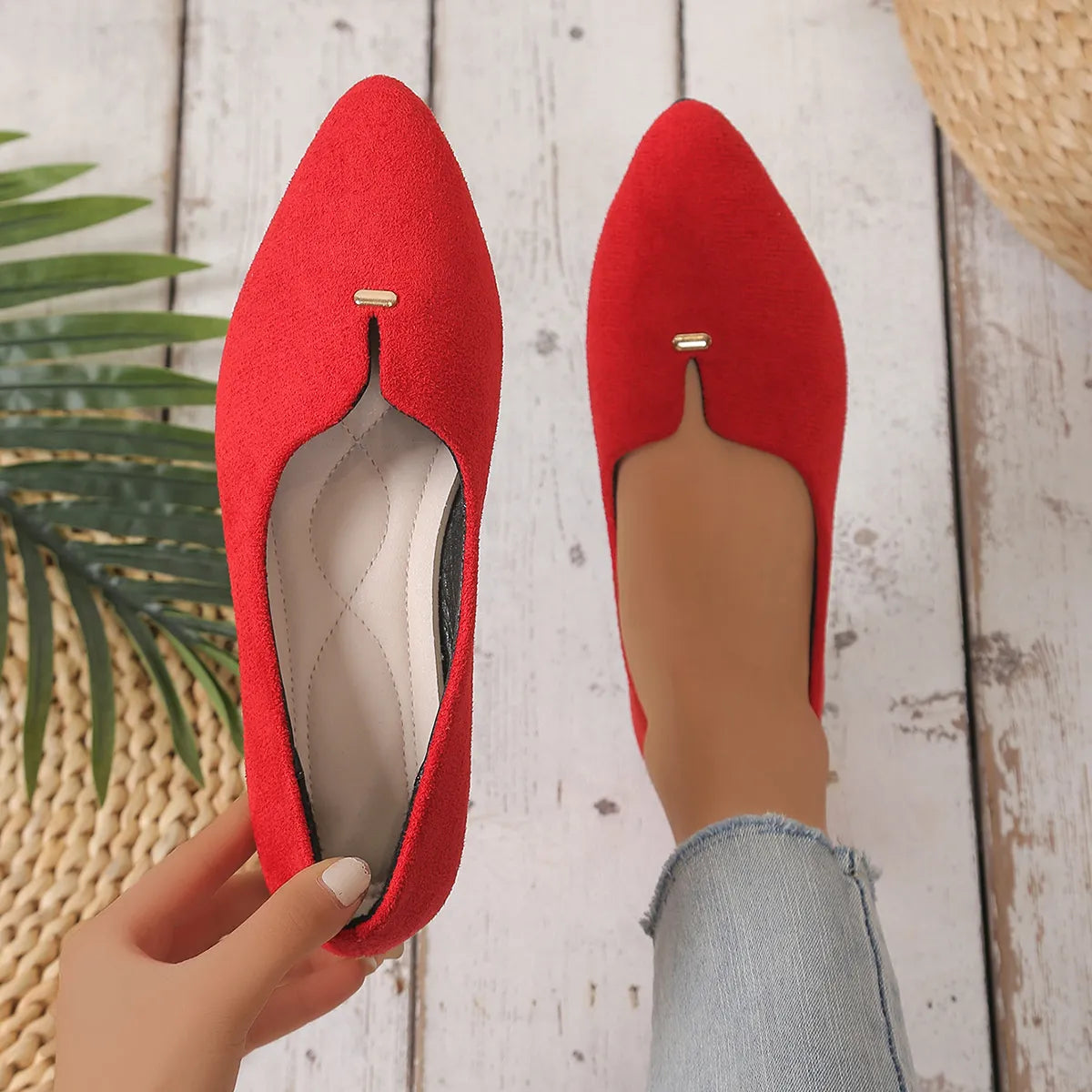 Point Toe Flats Slip-Ons