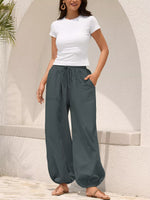 Casual Loose Fit Drawstring Waist Harem Joggers