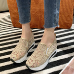 Lace Breathable Platform Slip-On