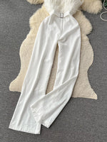 Feather Trim Strapless Wide Leg Jumpsuit