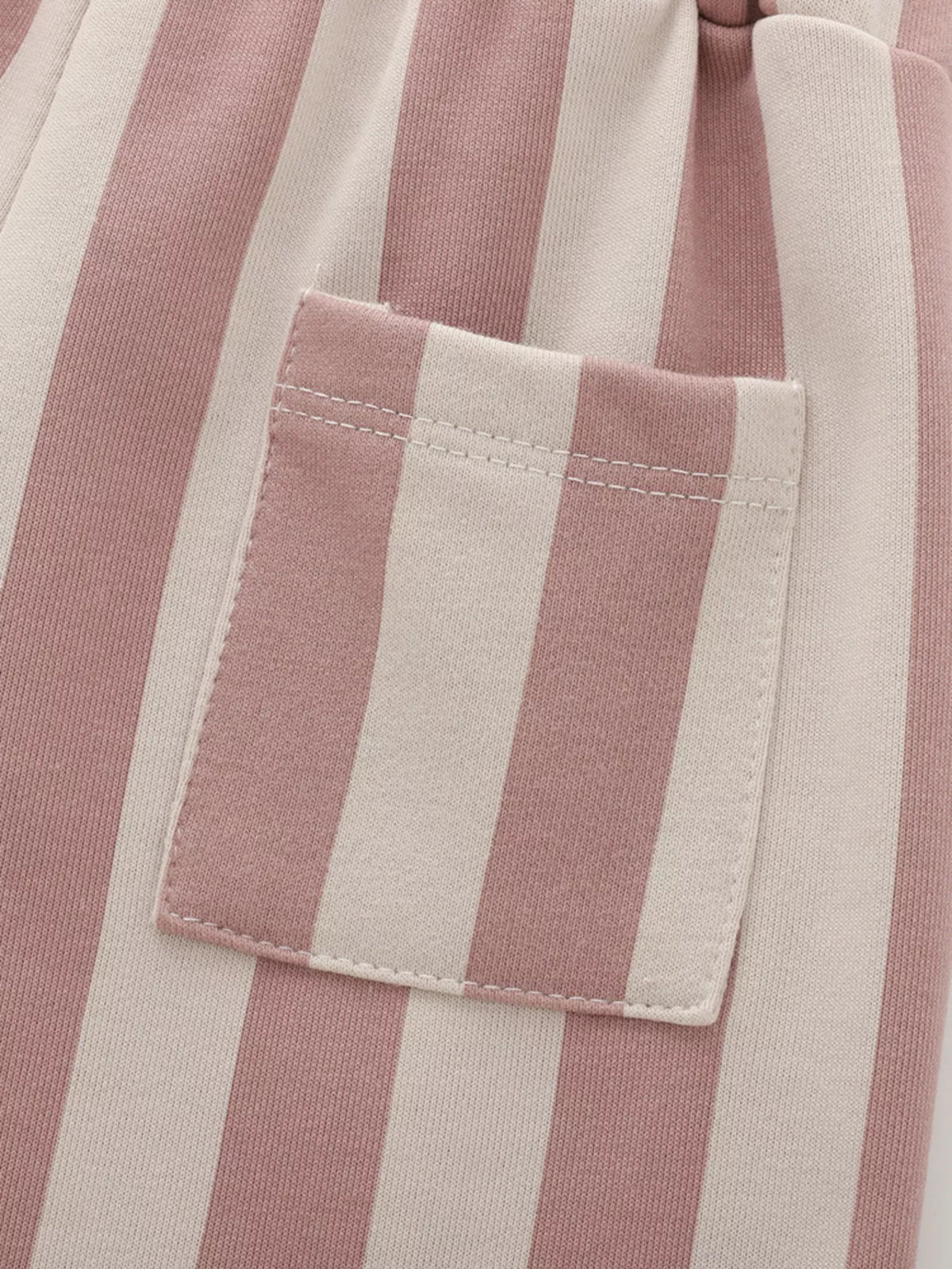 Children's Striped Elastic Waist Casual Shorts