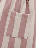 Children's Striped Elastic Waist Casual Shorts