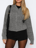 Zip Up Long Sleeve Cardigan
