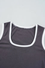 Square Neck Wide Strap Tank