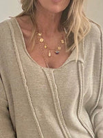 High-Low Drop Shoulder Sweater