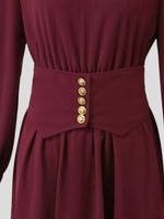Johnny Collar Long Sleeve Dress