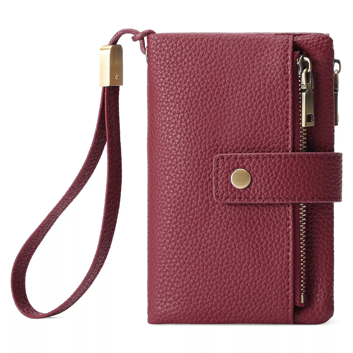 Solid Color Leather Wallet