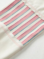 Stripe Stitched Detail Color Block Patchwork Oversized Top