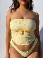 Floral Tube Top and Bottom Set