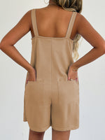 Sleeveless Casual Romper with Side Pockets
