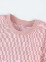 Children's Striped Dinosaur Short Sleeve Tee