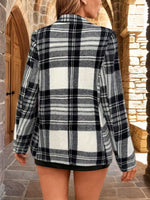 Christmas Plaid Single-Button Blazer