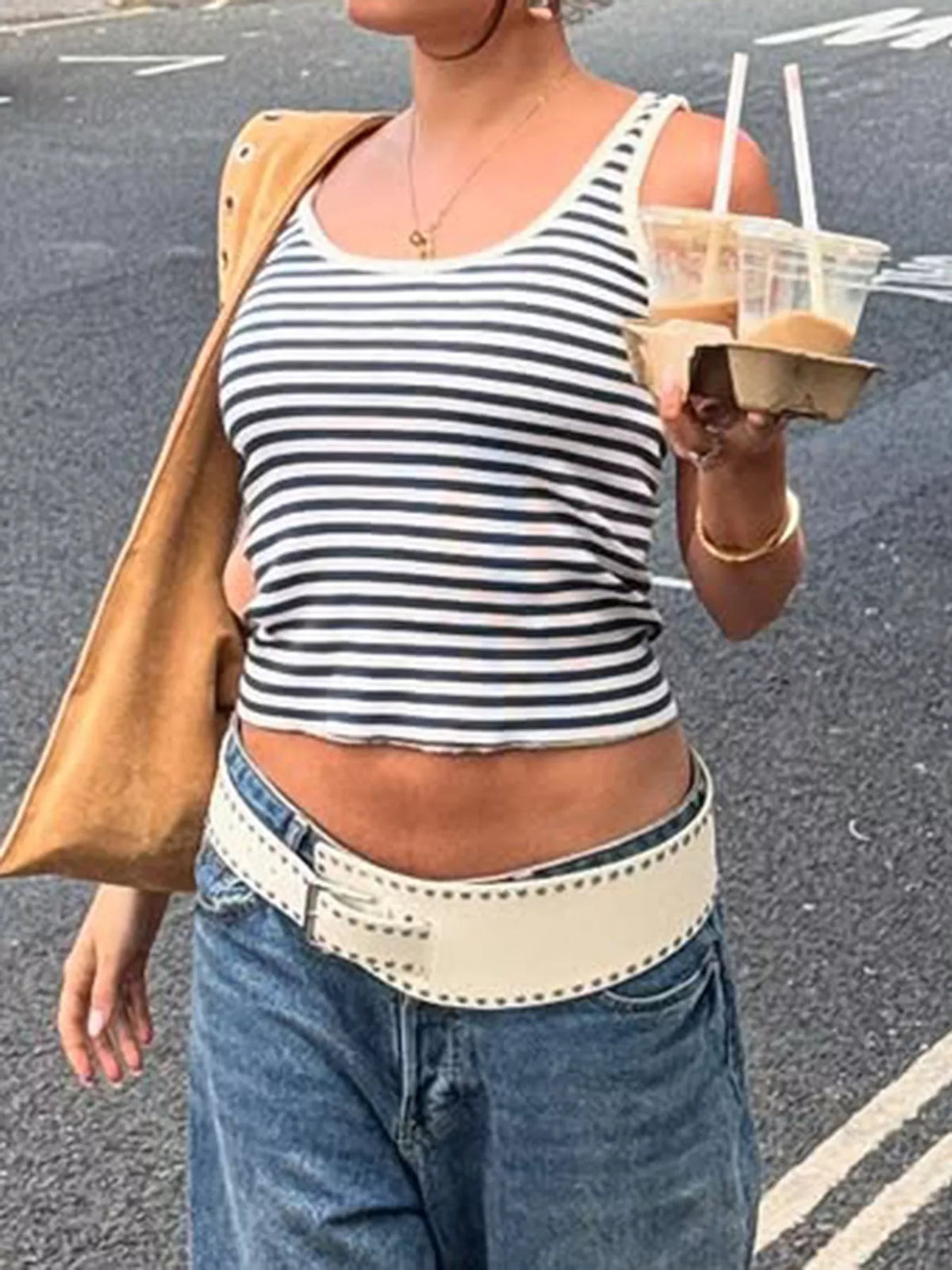 Striped Scoop Neck Tank