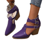 Point Toe Block Heels Pumps