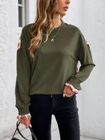 Plaid Long Sleeve Sweatshirt