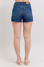 Judy Blue Full Size High Waist Criss-Cross Waistband Denim Shorts Plus Size