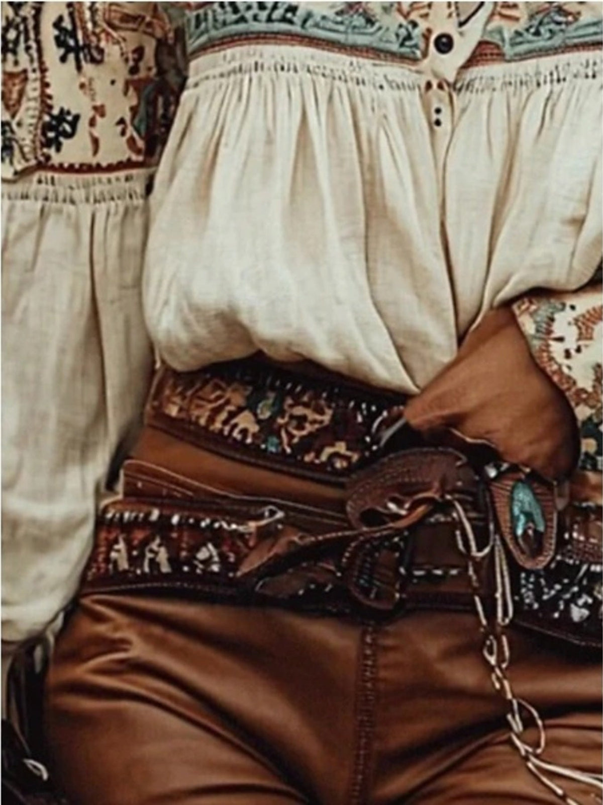 Off-Shoulder Long Sleeve Blouse