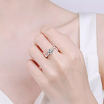 1 Carat Moissanite 925 Sterling Silver Ring