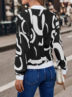 Number Print Zip Up Jacket