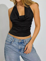 Halter Neck Ruched Cami
