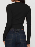 Ribbed Button-Up Cardigan