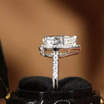 4 Carat 925 Sterling Silver Moissanite Teardrop Ring
