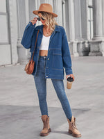 Button Up Long Sleeve Denim Jacket