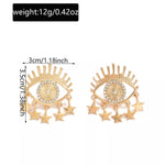 18K Gold-Plated Evil Eye Star Earrings