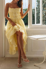 Frill Tied Front Midi Cami Dress