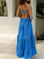 Tiered Maxi Cami Dress with Ruffled Hem