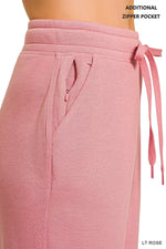 Zenana Drawstring Scuba Joggers with Pockets