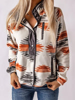 Geometric Snap Down Jacket