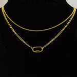 18K Gold-Plated Double Layered Necklace