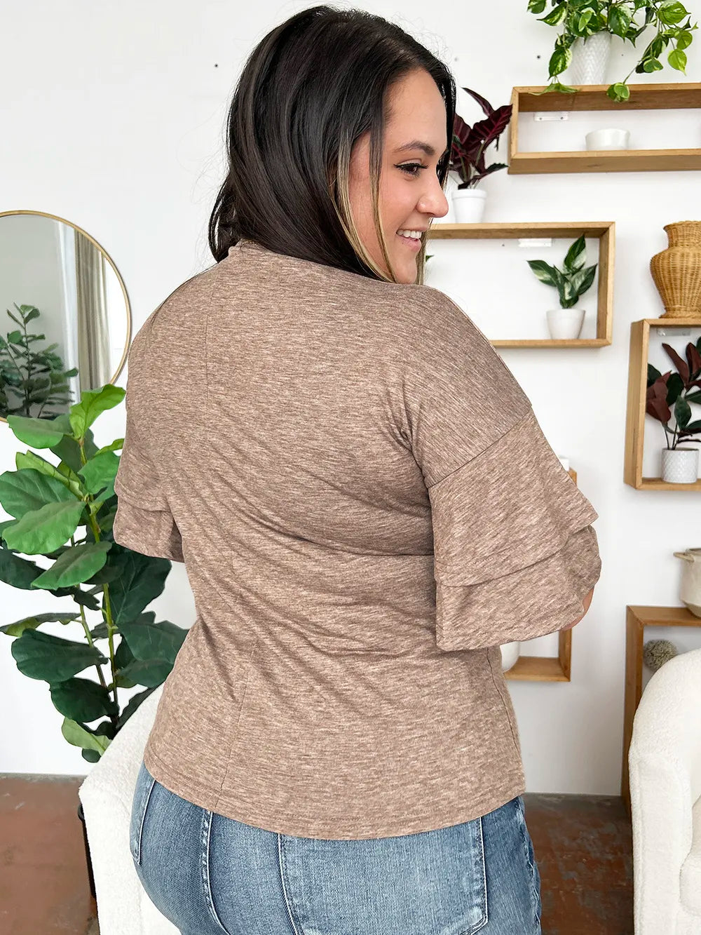 V-Neck Half Sleeve Blouse