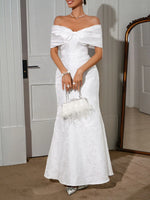 Bow Off-Shoulder Maxi Dress