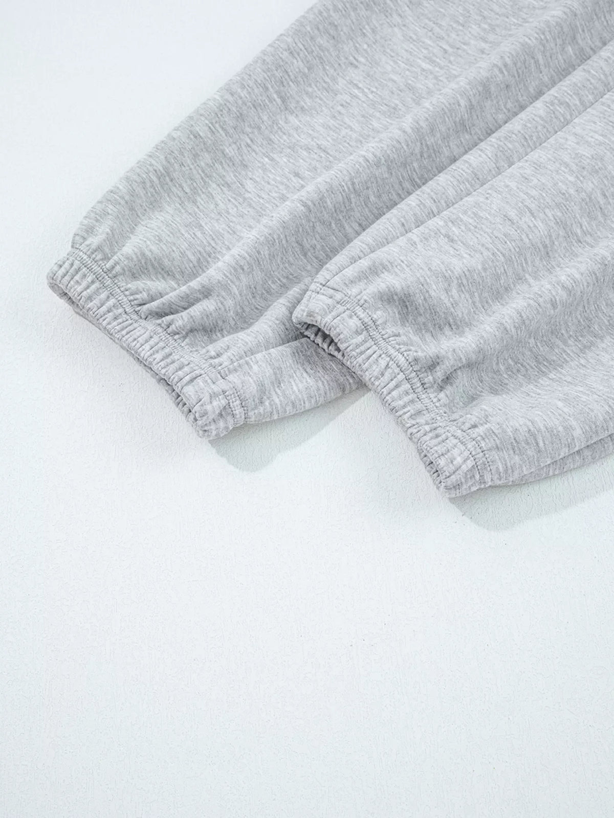 Zip Collar Long Sleeve Top and Drawstring Pants Set