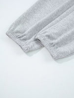 Zip Collar Long Sleeve Top and Drawstring Pants Set