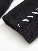 Contrast Mock Neck Long Sleeve Sweater