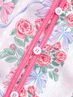 Floral Collared Ruffled Half Sleeve Shirt