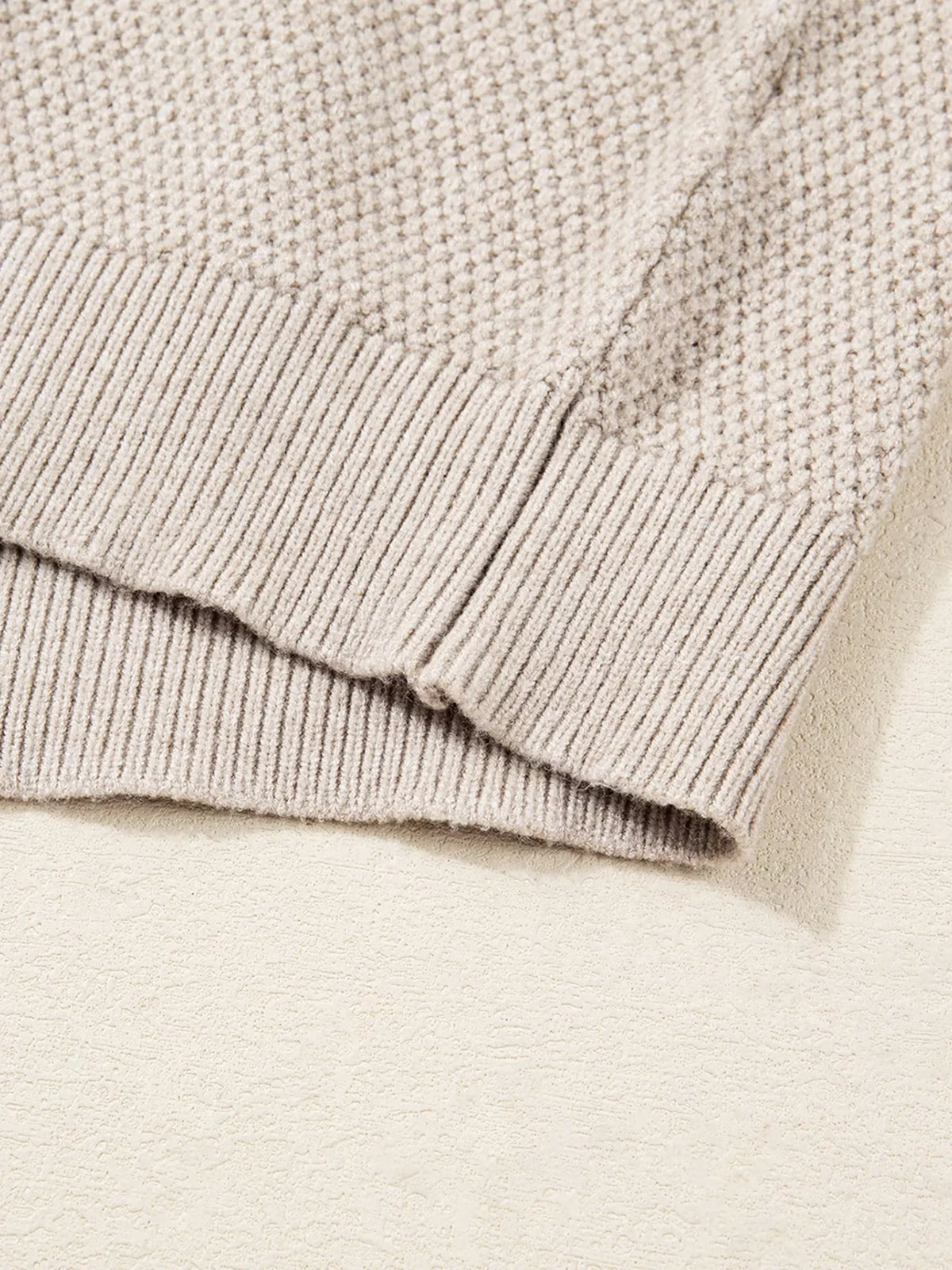 Color Block Knit Striped Sleeve Detail Casual Sweater