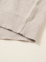 Color Block Knit Striped Sleeve Detail Casual Sweater
