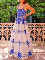 Printed Square Neck Maxi Cami Dress