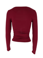 Square Neck Slim Fit Long Sleeve T-Shirt