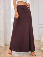 Flowy Maxi Skirt with Wide Waistband