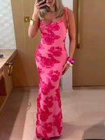 Floral Tie Shoulder Maxi Dress