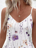 Floral Print V-Neck Casual Cami