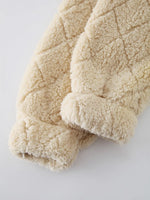Fuzzy Pocketed Zip Up Jacket