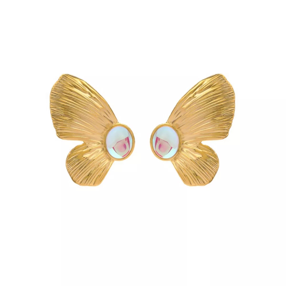 18K Gold-PlatedButterfly Wing Earrings