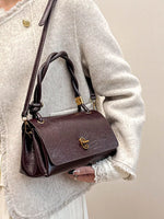 Twisted Handle Flap Crossbody Bag