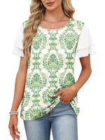 Layered Short Sleeve Round Neck T-Shirt